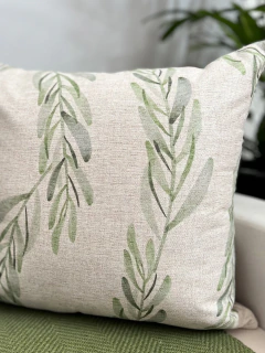 Capa de Almofada Linhão Folhas Verdes na internet
