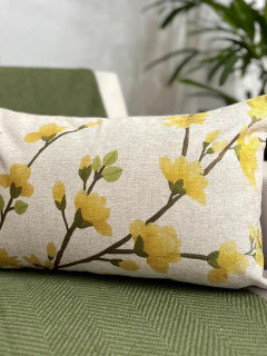 Capa de Almofada Retangular Linhão Flores Amarela na internet