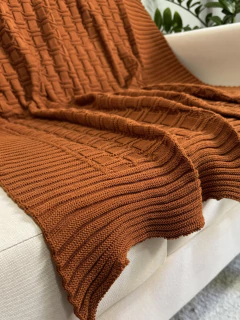 Manta em Tricot Diamond Terracota 1.80x0.90 na internet