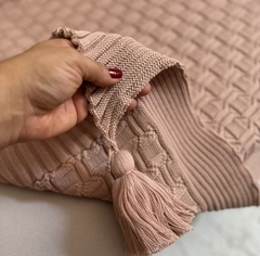 Manta em Tricot Diamond com Tassel Rose 1.80x0.90 na internet