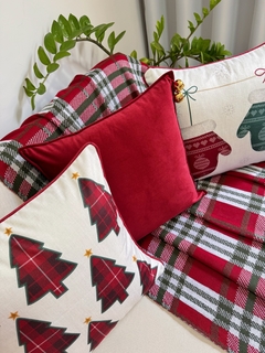 Kit 4 capas de Almofadas Natalina em Veludo com Cordone - comprar online