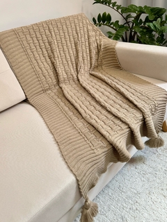 Manta em Tricot Diamond com Tassel Castor 1.80x0.90 - comprar online
