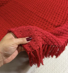 Manta em Algodão Colmeia Vermelha - Le Fran Home Decor 