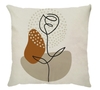 Capa de Almofada Suede Boho Flor Terracota e Bege