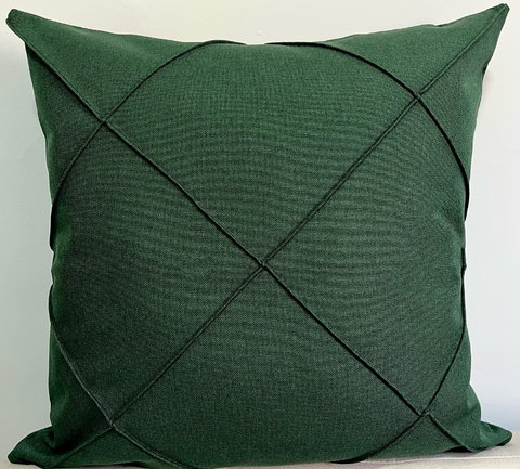 Capa Almofada Linho Drapeada Verde Grande