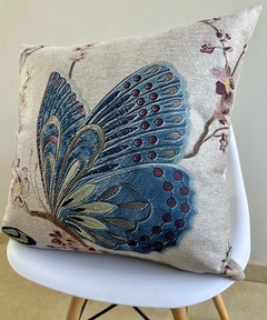 Capa de Almofada Linhão Borboleta Azul - comprar online