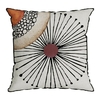 Capa de Almofada em Veludo com Cordone Ornamental Off White, Preto e Terracota