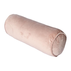 Almofada Rolinho em Veludo Rose com Cordão