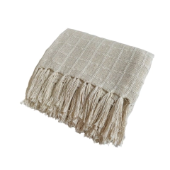 Manta em Algodão Isis Cru - Le Fran Home Decor 