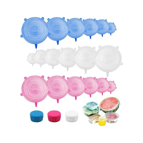 Tapas Silicona Multiuso Ajustable Frutas Verduras Bowls X6