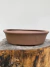 Vaso de cerâmica para bonsai, modelo Literato, com dimensões de 29x22,3x7,5 cm