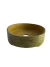 Vaso de cerâmica artesanal para bonsai, medindo 17x5 cm, com acabamento texturizado em tons de verde.