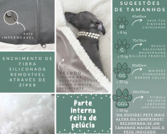 Cama Cave Cinza com Carneirinho Marfim Quadrada - comprar online