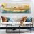 Quadro Decorativo Pena Dourada Com Cervos - Quadros Decorativos Podium - A Maior Marca De Quadros Decorativos do Brasil 