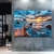 Quadro Decorativo Deck Madeira Mar Com Por Do Sol