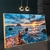 Quadro Decorativo Deck Madeira Mar Com Por Do Sol na internet
