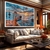 Imagem do Quadro Decorativo Deck Madeira Mar Com Por Do Sol