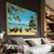 Quadro Decorativo Paisagem Barcos Sobre A Praia na internet