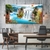 Quadro Cachoeira Com Pássaros Voando Sobre El