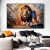 Quadro Leão Respingos De Tinta - Quadros Decorativos Podium - A Maior Marca De Quadros Decorativos do Brasil 