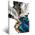 Quadro Abstrato Luxo Azul Dourado Preto