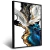 Quadro Abstrato Luxo Azul Dourado Preto - comprar online