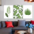Quadro Trio sala folhagens fashion clean