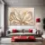 Quadro Sala Folhagem Gold 3D