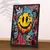 Quadro Sala Smiley Street Art Neon na internet