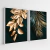Quadro Duo Folhas Em Tons Green Vs Gold - comprar online