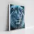 Quadro Sala Leão Branco Ice Blue - loja online