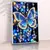 Quadro Lavabo Borboleta Luxo Blue - comprar online