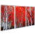Quadro Trio sala floresta red - comprar online