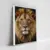 Quadro Sala Leão Realista Dark - comprar online