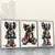 Quadro Trio Sala Boneco Grafite Pop - comprar online