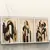 Quadro Trio Sala Abstrato Arcos Gold - loja online