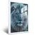 Quadro Sala Leão Branco Ice Blue - comprar online