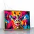 Quadro Sala Girafa Pop Art Neon na internet