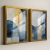 Quadro Duo Estilo Com Tons De Ouro E Azul - loja online