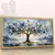 Quadro Sala Árvore Gold Azul Abstrata - Quadros Decorativos Podium - A Maior Marca De Quadros Decorativos do Brasil 