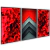 Imagem do Quadro Trio sala red fashion