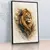 Quadro Sala Leão Aquarela Dourado - Quadros Decorativos Podium - A Maior Marca De Quadros Decorativos do Brasil 