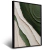 Quadro Verde Com Branco Abstrato