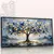Quadro Sala Árvore Gold Azul Abstrata - Quadros Decorativos Podium - A Maior Marca De Quadros Decorativos do Brasil 
