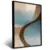 Quadro Sala Abstrato Curvas Azul Bege - Quadros Decorativos Podium - A Maior Marca De Quadros Decorativos do Brasil 