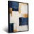 Imagem do Quadro Abstrato Azul Mar E Gold