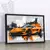 Quadro Sala Supercarro Laranja Neon