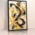 Quadro Sala Abstrato Preto Gold
