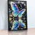 Quadro Sala Borboleta Azul Luxo