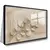 Quadro Sala Folhas 3D Gold Beige